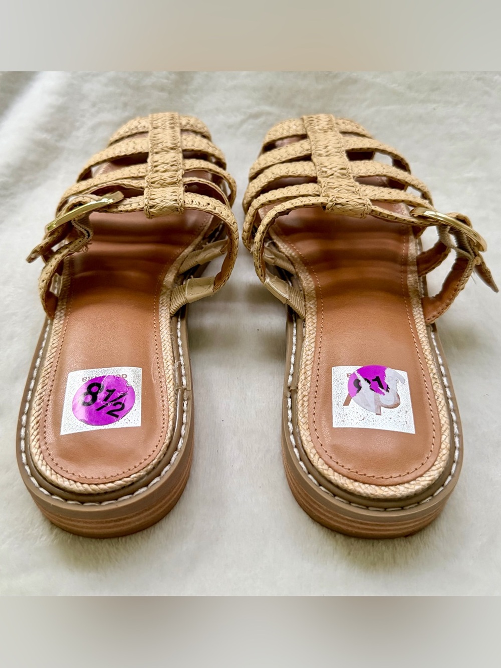 DV by Dolce Vita Fyona Fisherman Women's Tan Strappy Mules/Sandals Size 8.5 - Picture 8 of 14